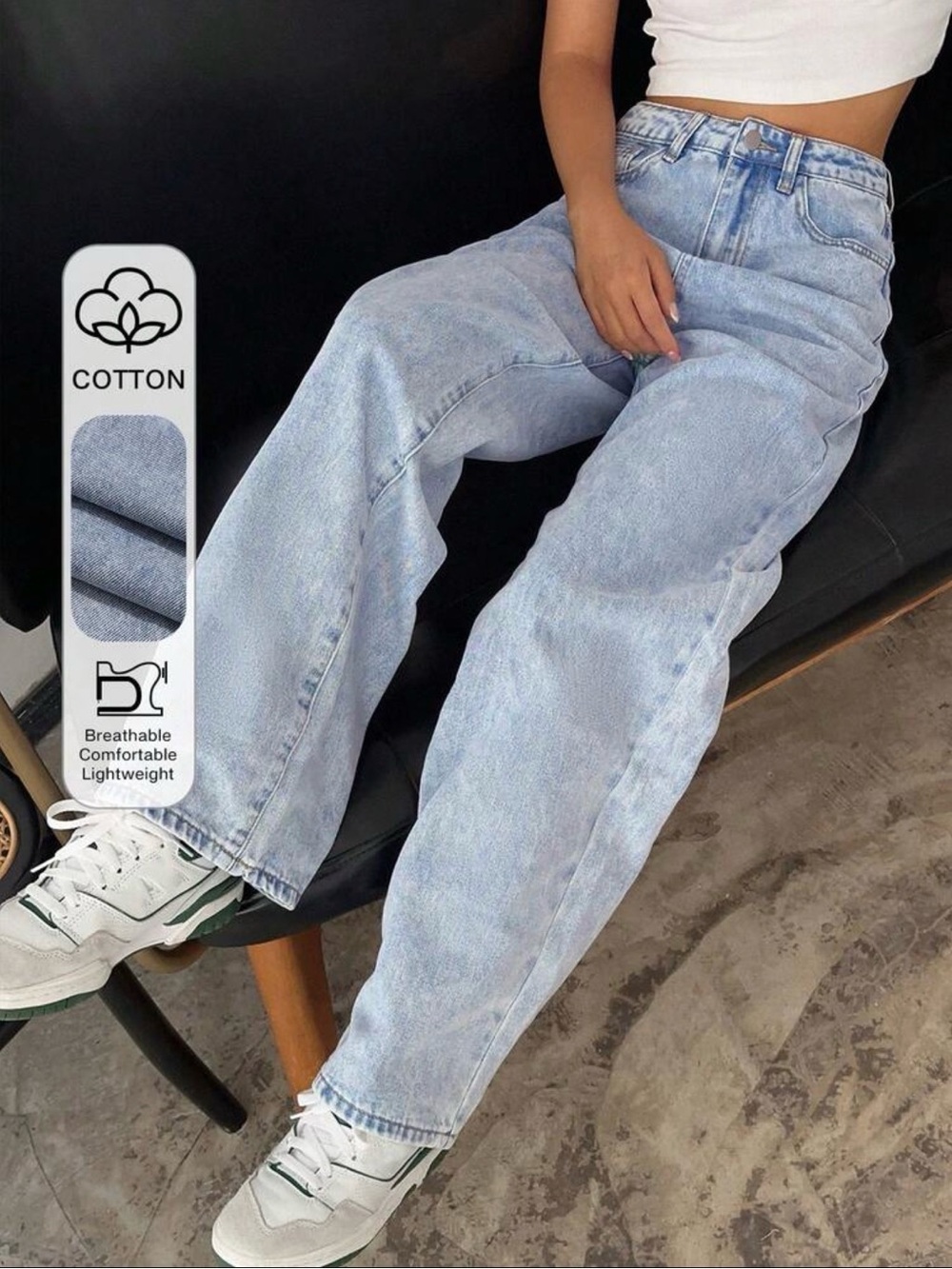 DAZY High Waisted Wide Leg Jeans (Size XXS)